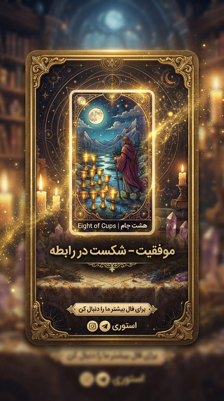 هشت جام‌ها - Eight of Cups