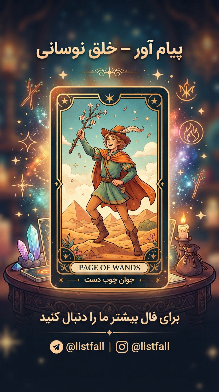جوان چوبدست‌ها - Page of Wands